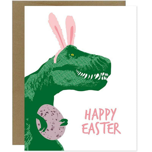 T-Rex Bunny Happy Easter Card - Unique Gift by Modern Printed Matter