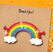 Thank You! Rainbow Glitter Card - Unique Gift by Tache