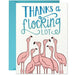 Thanks A Flocking Lot Pink Flamingo Thank You Card - Unique Gift by Hennel Paper Co.