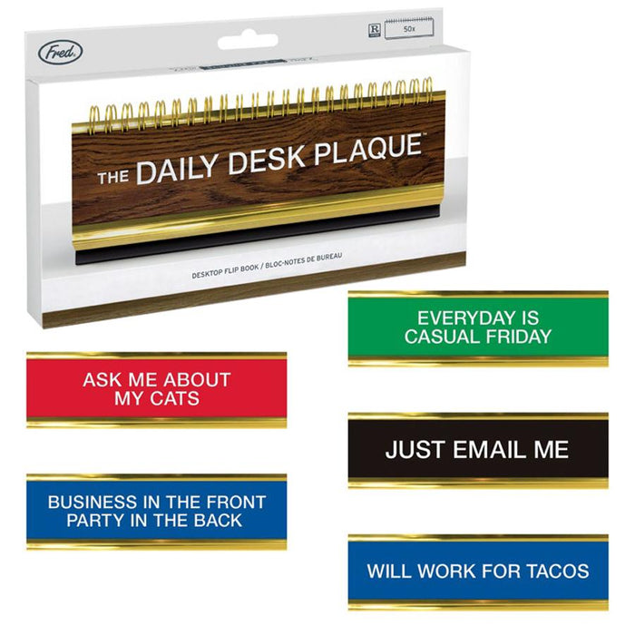 The Daily Desk Plaque Flip Book - Unique Gift by Fred