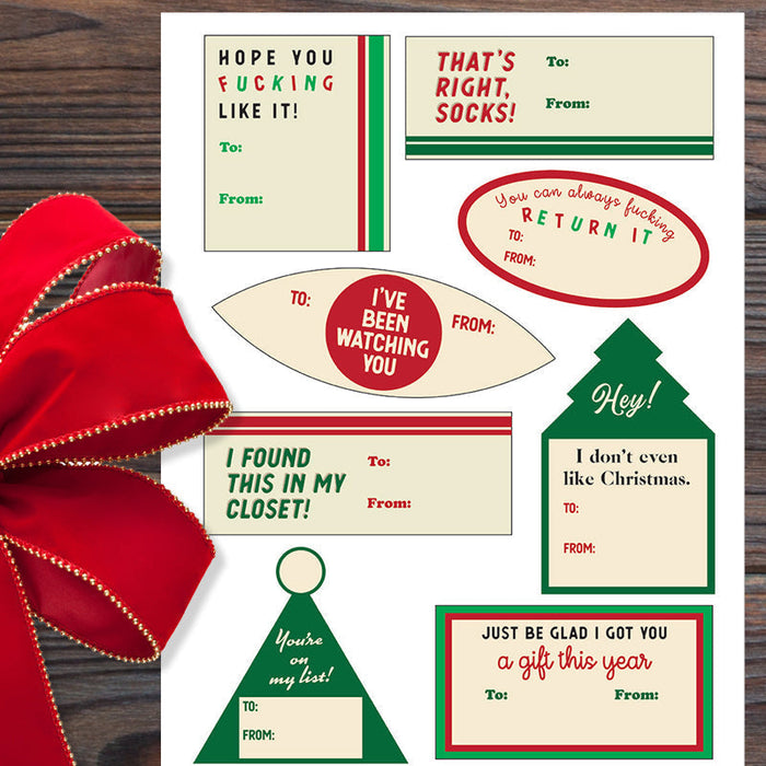 To Be Honest Holiday Gift Tag Stickers - Unique Gift by Whiskey River Soap Co.