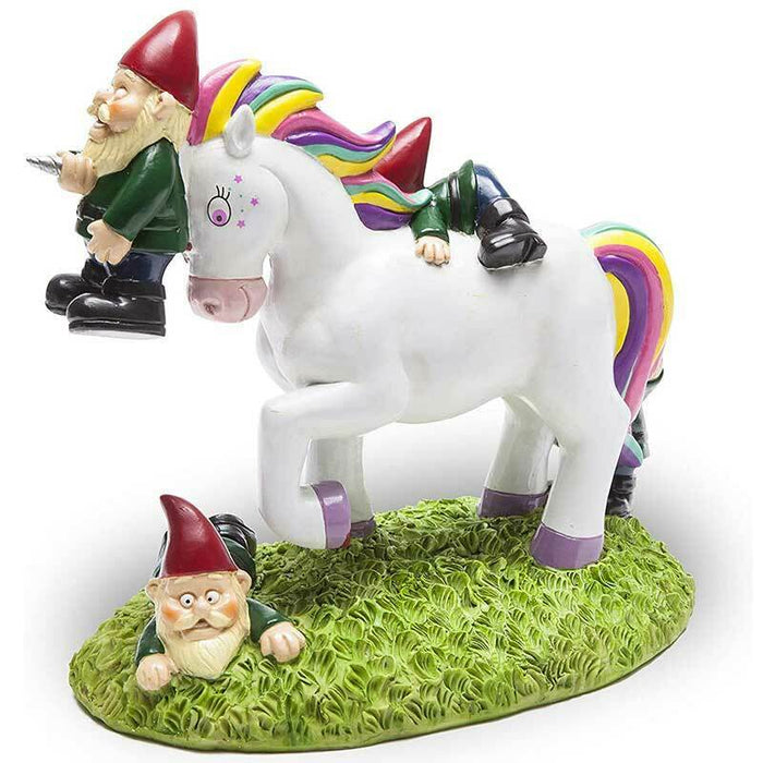 Unicorn Attack Garden Gnomes Massacre - Unique Gift by BigMouth Toys
