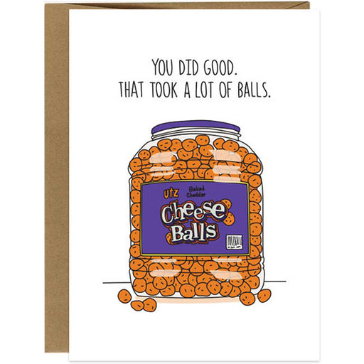 You Did Good, That Took Balls Congratulations Card - Unique Gift by Humdrum Paper