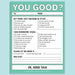 You Good? Nifty Note Pad - Unique Gift by Knock Knock