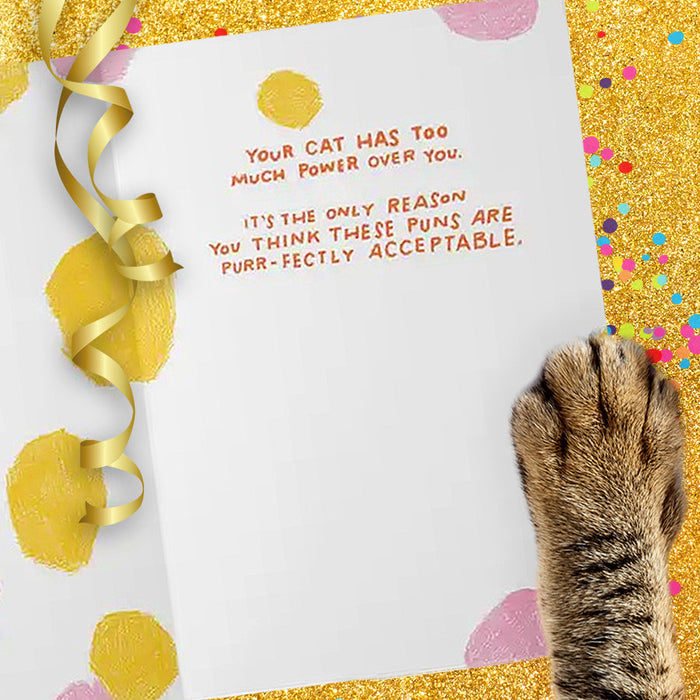 Your Cat Has Too Much Power Over You Birthday Card - Unique Gift by A Smyth Co