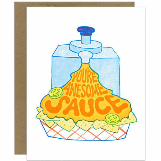 You're Awesome Sauce Greeting Card - Unique Gift by Lucky Horse Press