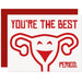 You're The Best Period Card - Unique Gift by Warren Tales Greeting Cards