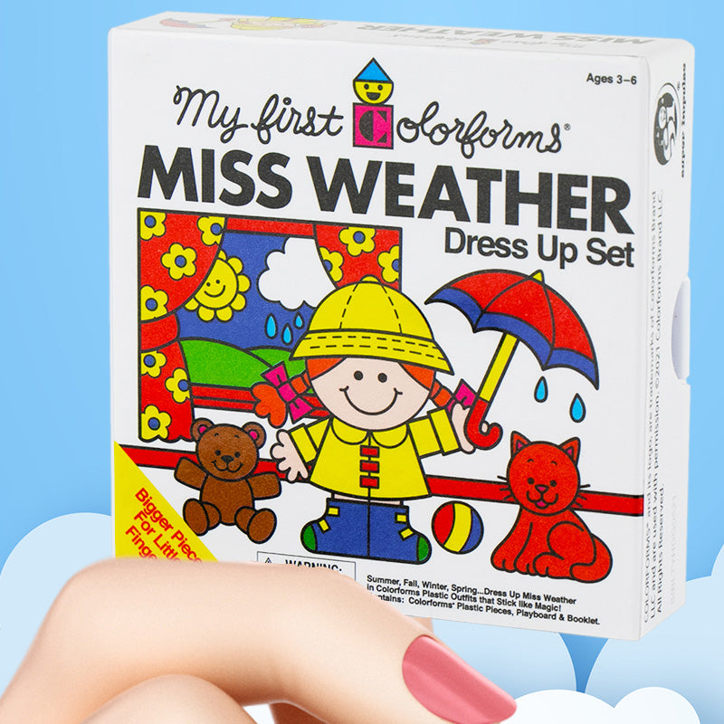 Worlds Smallest Colorforms Set of 2 - Original and 1962 Miss Weather Dress  Up Set