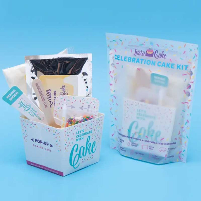 Vanilla Celebration Confetti Cake Kit by InstaCake Cards